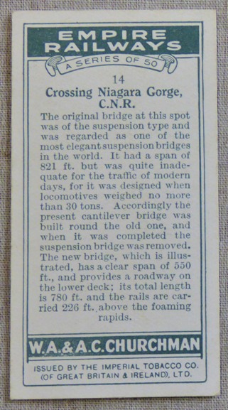 W A & A C Churchman Empire Railways 1931 set 50/50EX - Image 2 of 4