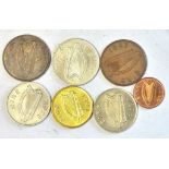 Ireland Coins – High Grade Group (7) Includes penny 1933 aunc traces lustre, 1943 aUNC traces lustre