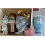 Mixed lot - Vases (5) - Bed warmer(1) fair condition