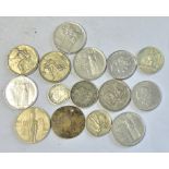 Italy Coins (15) 1863 – 1980 inc 1 Lira 1863M VF, 5 Lire 1927 VF, 50 Centesimi 1867T nVF