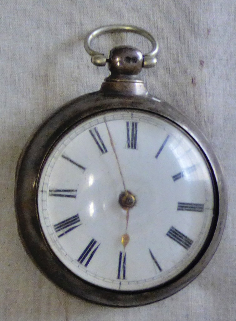 Pocket Watch-Silver Cased, opened faced watch hallmarked London 1843, movement by Rufsett lawston,