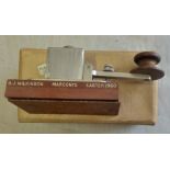 British Military Morse Code Key, made by B.J. Wilkinson, Marconi's, Easter 1960. In original box