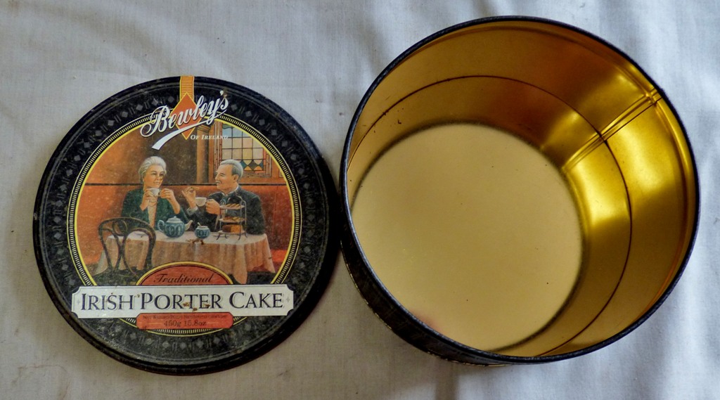 Tin-Irish Porter Cake tin - in good condition