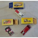 Matchbox -Y7-3 1912 Rolls Royce - Y10-2 1928 Benz - Y11-2 1912 Packard Landaucet - all mint and