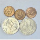 British Coins (50) , inc 4 crowns 1953, 3d 1881 F, 1909 F, 1/2d 1861, 62 F, Farthing 1724 F etc.