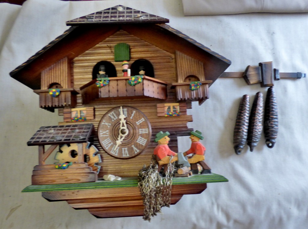 Cuckoo Clock - made in Germany - approx 12" high - in working order.