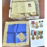 WWI/II Family Group and Correspondence with WWI 1914-15 Trio to Cpl H. Boyce, RAMC and WWII Pair,
