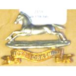 British WWI West Yorkshire Cap Badge (Bi-metal, slider)