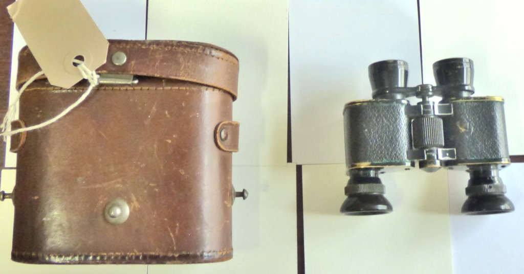 German WWII Officer's Oigee Oigelet binoculars made in Berlin, Germany with 4 1/2x magnification,