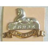 Lincolnshire Regiment - Bi-Metal, Brass and w/m