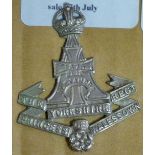 British WWI (Princess Alexandra's of Wales own) The Yorkshire Regiment Cap badge. An excellent cap