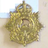 Canada - Elgin Regiment Cap Badge - Brass KC - Beaver at centre. An attractive cap badge