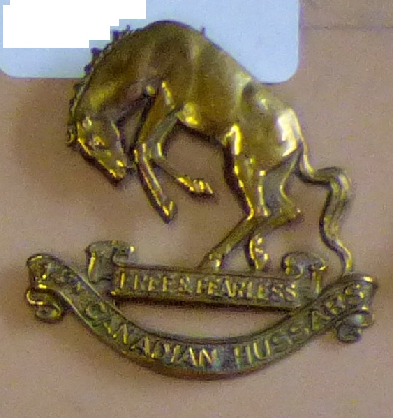 Canada - 14th Canadian Light Horse Cap badge - Brass (14.3mm) wilder 'Free & Fearless'