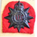 Canada - Victoria Rifles of Canada Officers Cap Badge - blackened VRC at centre, KC