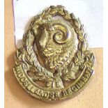 South Africa - The Middellandse Regiment - Gilded - ram at centre