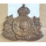 Canada - 1st Regiment Canadian Mounted Rifles 1914 Cap Badge - Bronze KC