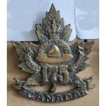 Canada - 175th Infantry Battalion 1916 Cap Badge - Copper KC