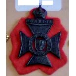 Canada - Regina Rifle Regiment Cap Badge - Blackened, KC