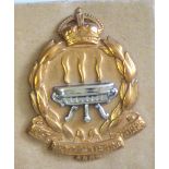 Australian -Army Catering Corps Cap Badge - Bi-Metal KC