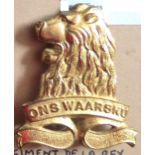 South Africa - Regiment De La Rey - Gilt "Ons Waarsku"