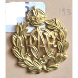 Canada - Canadian Royal Air Force Cap Badge - Brass KC