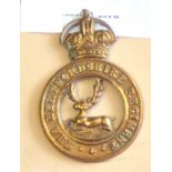 Hertfordshire Regiment - Brass,KC,Spread Antlers(T)