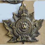 Canada - 127th Infantry Battalion (12th York Rangers)(Officers Light Bronze ) KC