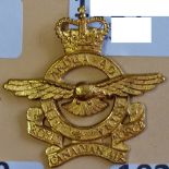 Canada - Royal Canadian Air Force Cap badge - Gilded QC