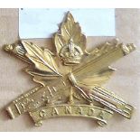 Canada - 2nd Canadian Machine Gun Battalion Cap Badge - Gilding Metal KC