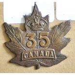 Canada - 35th Infantry Battalion -(Officers) Bronze KC