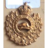 Canada - Canadian Engineers Cap Badge - Brass KC