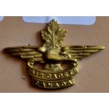 Canada - Canadian Air Cadets Cap Badge - Brass