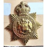South Africa - South African Police Helmet Badge - Brass KC