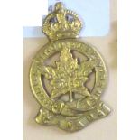 Canada - Royal Montreal Regiment Cap Badge - KC, Brass