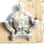 Canada - 25th Infantry Battalion Officers Cap Badge - w/m KC