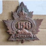 Canada - 156th Infantry Battalion (The Leeds and Grenville BN)Cap Badge Copper KC