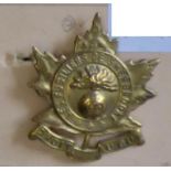 Canada - Les Fusiliers De Sherbrooke Cap Badge - Brass KC