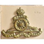 Canada - Royal Canadian Artillery Cap Badge - Brass, KC