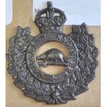 Canada - The Canadian Engineers Cap Badge - Blackened Copper KC