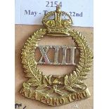 New Zealand - (North Canterbury and Westland) Regiment Cap Badge - Bi-Metal KC