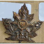 Canada - 123rd Infantry Battalion (The Royal Grenadiers Overseas) Cap Badge, Copper KC