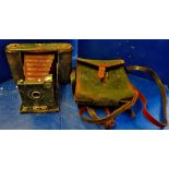Eastman Kodak Folding Camera with original case, very old and in very poor condition