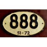 Wagon Plate-Royal label Factory-Wagon Plate 888-51-72, modern(My be Reproduction)