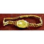 Ladies 14ct Gold Cocktail watch, gold plated strap could use a clean but a lovely item