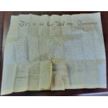 Norfolk-1825 probate of the will of Ann Hoste - five Vellum documents of considerable Norfolk