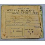 Ration Books (2) 1950's Ministry of Food Ration Book 1950-1951 Junior and Weekly Seaman's Ration