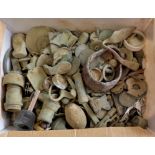 Artifacts, Coins etc- From the estate of a long term metal detectorist (1,000's) Buckles, bells,