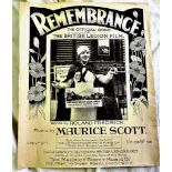 A Programme from 1928 with the song Remembrance, The Official Song Of The British Legion Film.