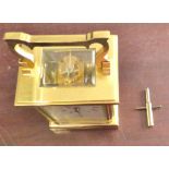 Good looking carriage clock- Woodford of England, seven jewel, appears in good order, but needs some