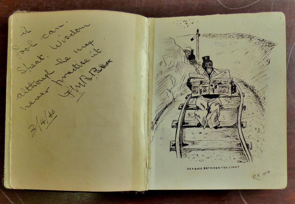 Autograph Album - 1909-1944 - contact some interesting poems and sketches